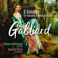 Galliard: 6 Sonatas for Recorder & Harpsichord Op.1