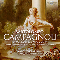 Campagnoli: 41 Caprices for Viola Op.22, arranged for Viola & Piano by Carl Albert Tottmann