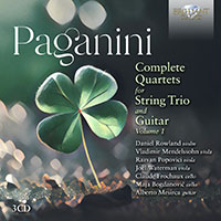 Paganini: Complete Quartets for String Trio and Guitar, Vol. 1