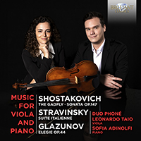 Music for Viola and Piano by Shostakovich, Stravinksy, Glazunov